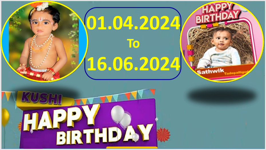 Kushi TV Birthday Wishes 01.04.2024 To 16.06.2024 | పుట్టినరోజు శుభాకాంక్షలు  | TPC